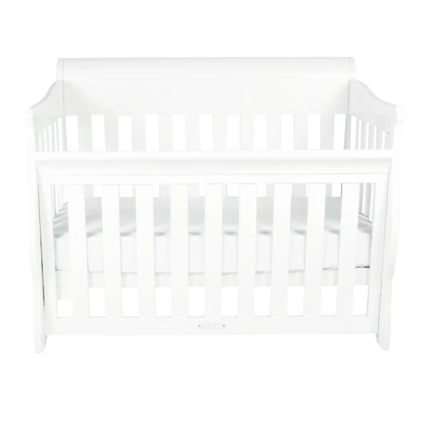 Amani Sleigh Cot - White 1 Amani Sleigh Cot - White