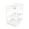 Sleigh Change Table With Draw - White