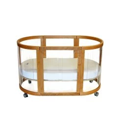 Kaylula Sova Cot Clear - Beech (With Breath Eze Mattress)