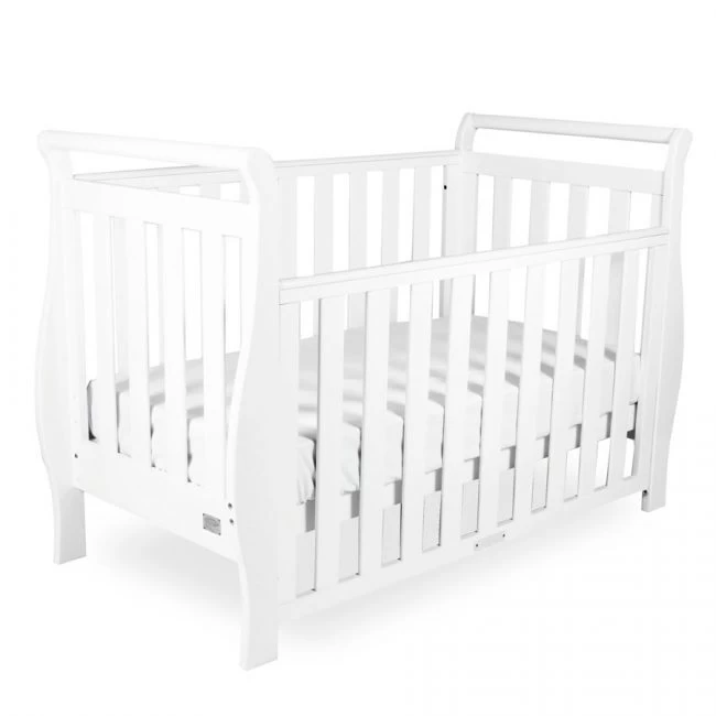 Georgia Sleigh Luxx Cot - White 1 Georgia Sleigh Luxx Cot - White