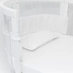 Amani Bebe Pillow & Bumper Set - White