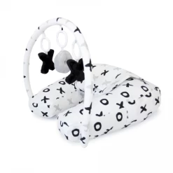 Amani Bebe Nursing Pillow With Toy Bar -Tic Tac Toe