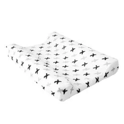 Organic Amani Babe Change Mat Cover - Tic Tac Toe