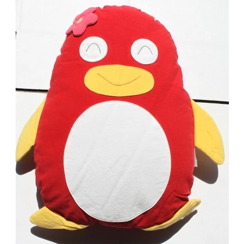 Penguin Cuddling Cushion Red 1 Penguin Cuddling Cushion Red