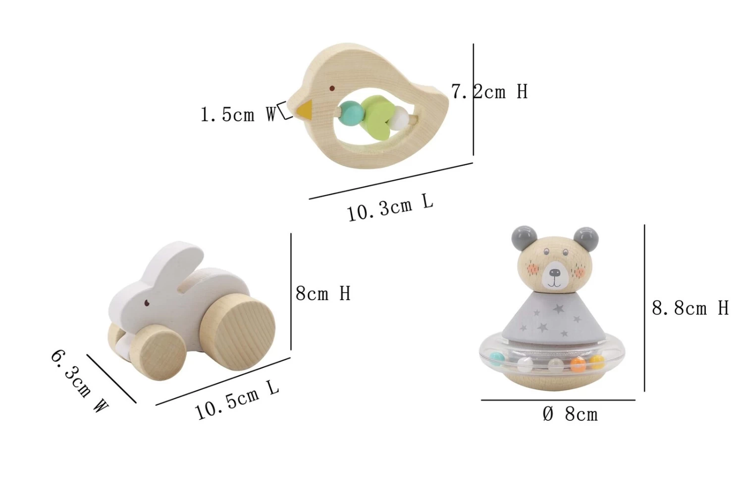 Kaper Kidz Calm & Breezy Baby Gift Set Bunny Bird Bear 3Pcs 3 Kaper Kidz Calm & Breezy Baby Gift Set Bunny Bird Bear 3Pcs - Image 3