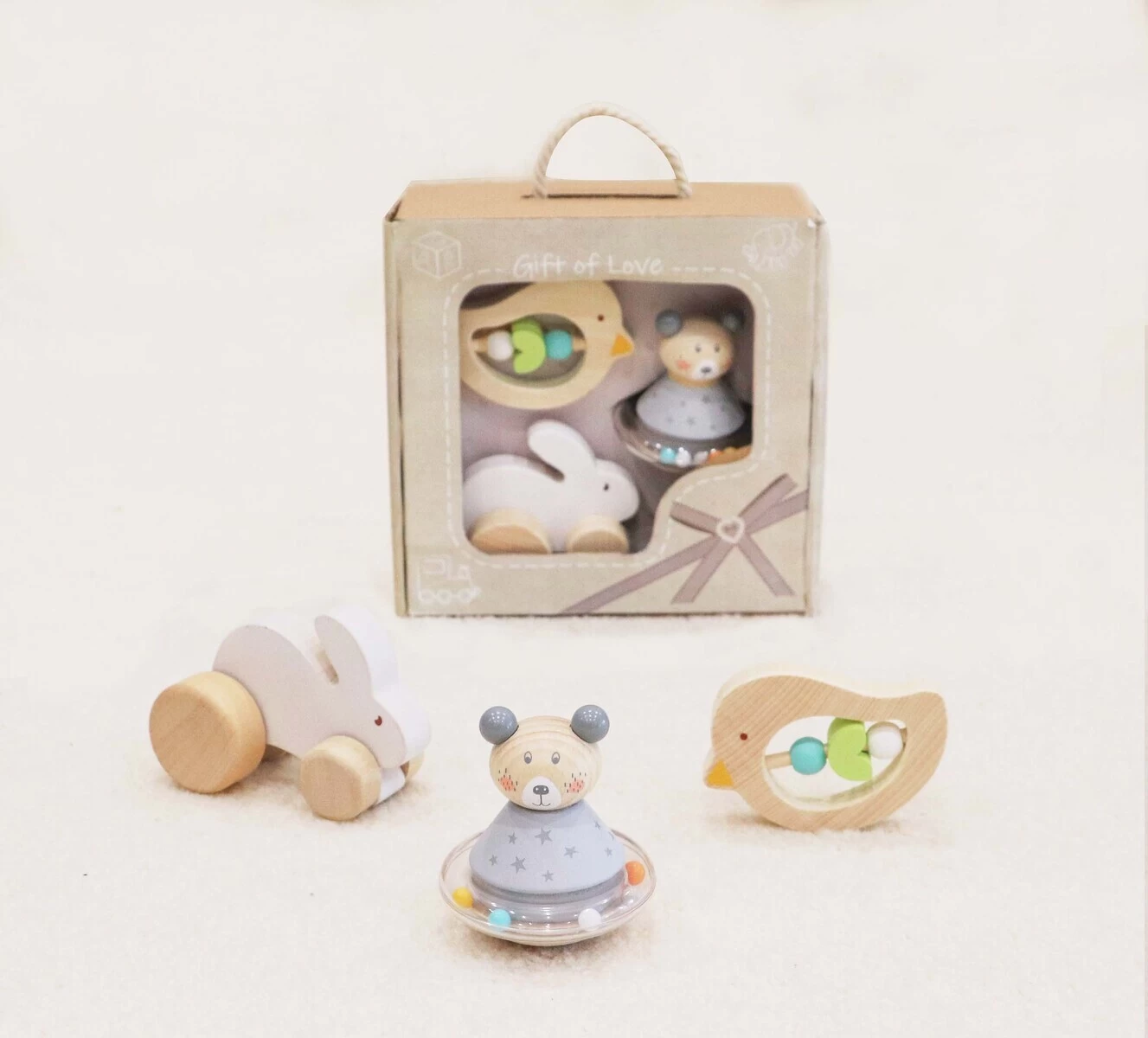 Kaper Kidz Calm & Breezy Baby Gift Set Bunny Bird Bear 3Pcs 1 Kaper Kidz Calm & Breezy Baby Gift Set Bunny Bird Bear 3Pcs