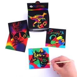 3 Assorted Scratch Art Notes Set -KidKraft Store E01 F JA91081 3 3