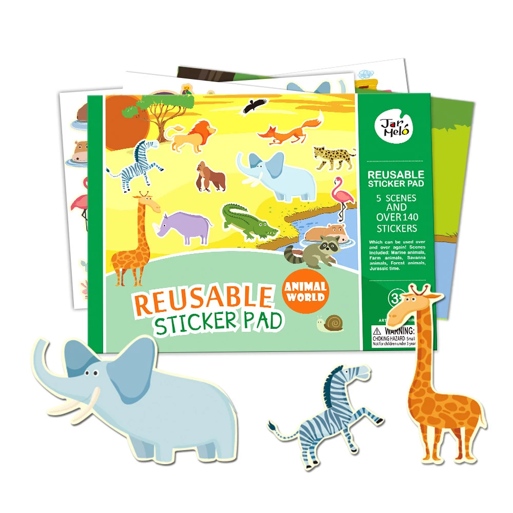 Reusable Sticker Pad Set - Animal World 1 Reusable Sticker Pad Set - Animal World