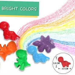 Jarmelo Beeswax Crayon In Colour Box-Cute Dinosaurs 12 Colors -KidKraft Store E01 JA92989 2