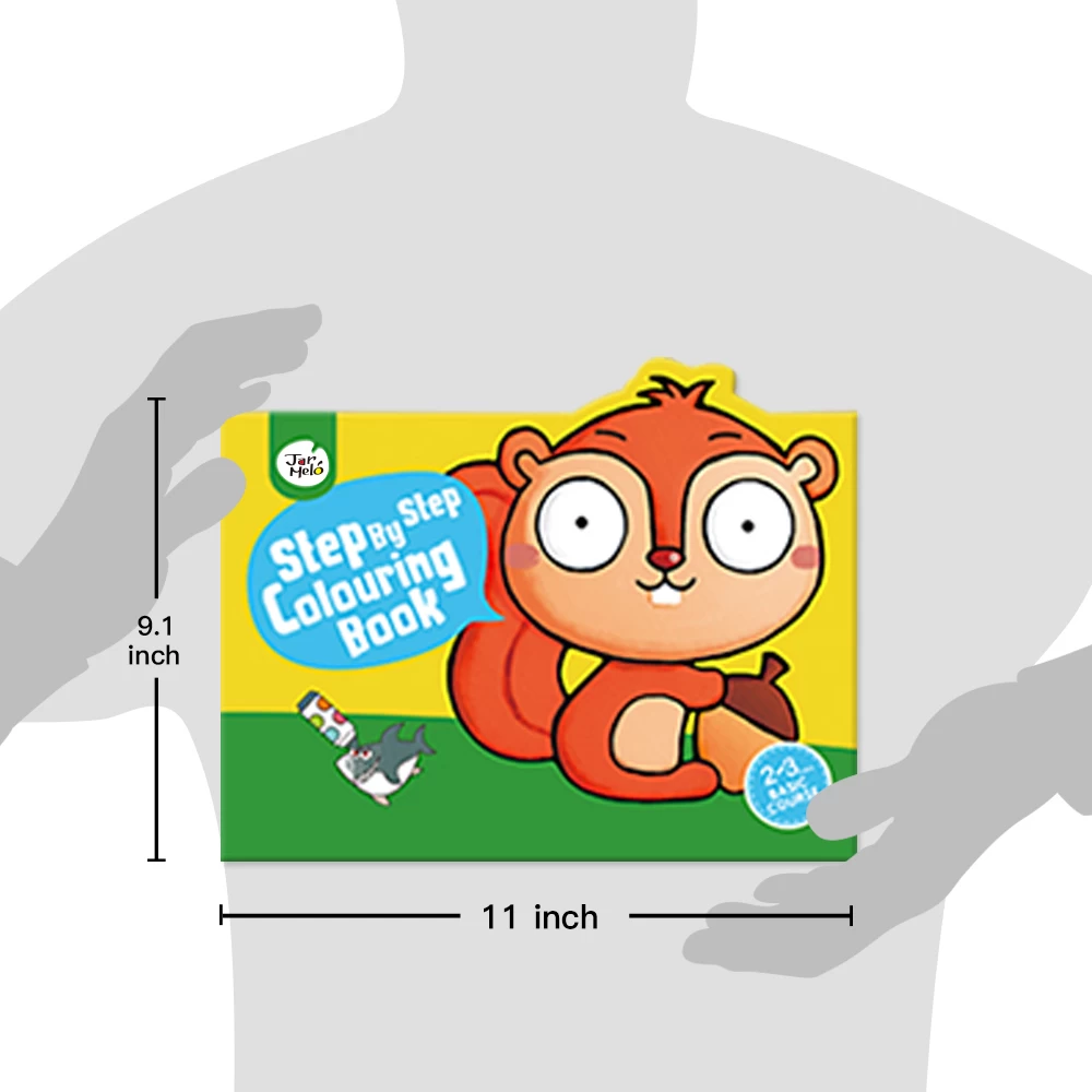JarMelo Step By Step Colouring Book 20 Animals Squirrel 4 JarMelo Step By Step Colouring Book 20 Animals Squirrel - Image 4