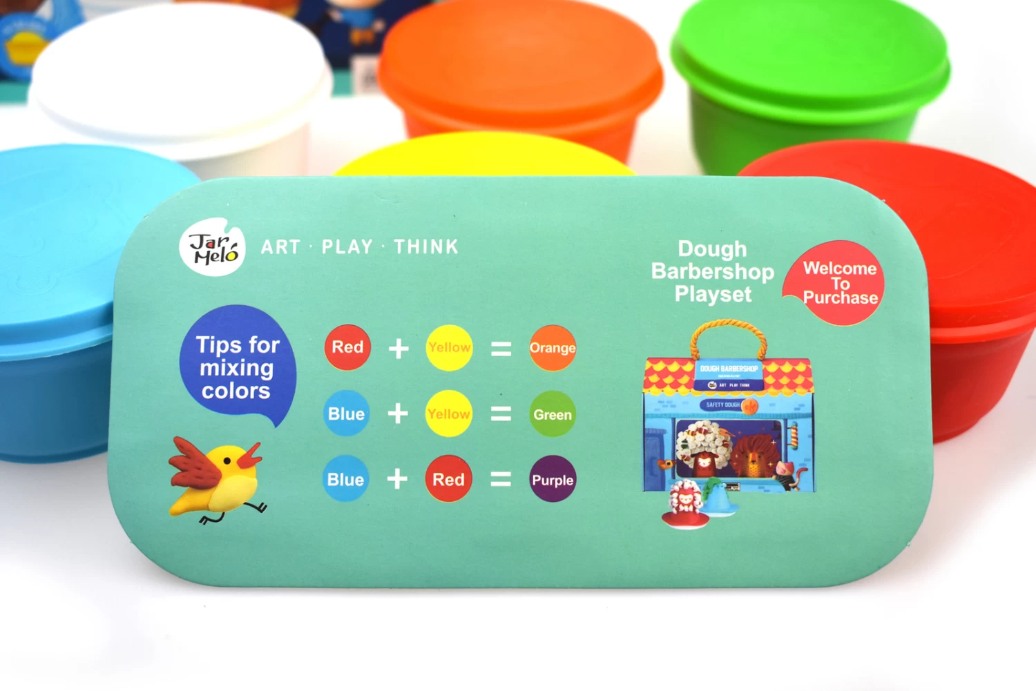 Jarmelo Organic Dough - 6 Colors Craft Kit 4 Jarmelo Organic Dough - 6 Colors Craft Kit - Image 4