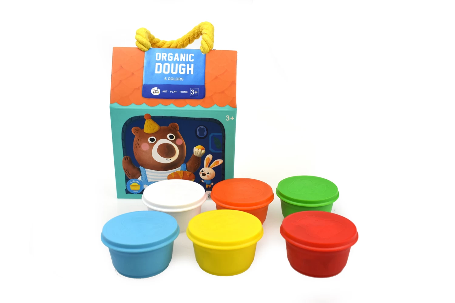 Jarmelo Organic Dough - 6 Colors Craft Kit 1 Jarmelo Organic Dough - 6 Colors Craft Kit