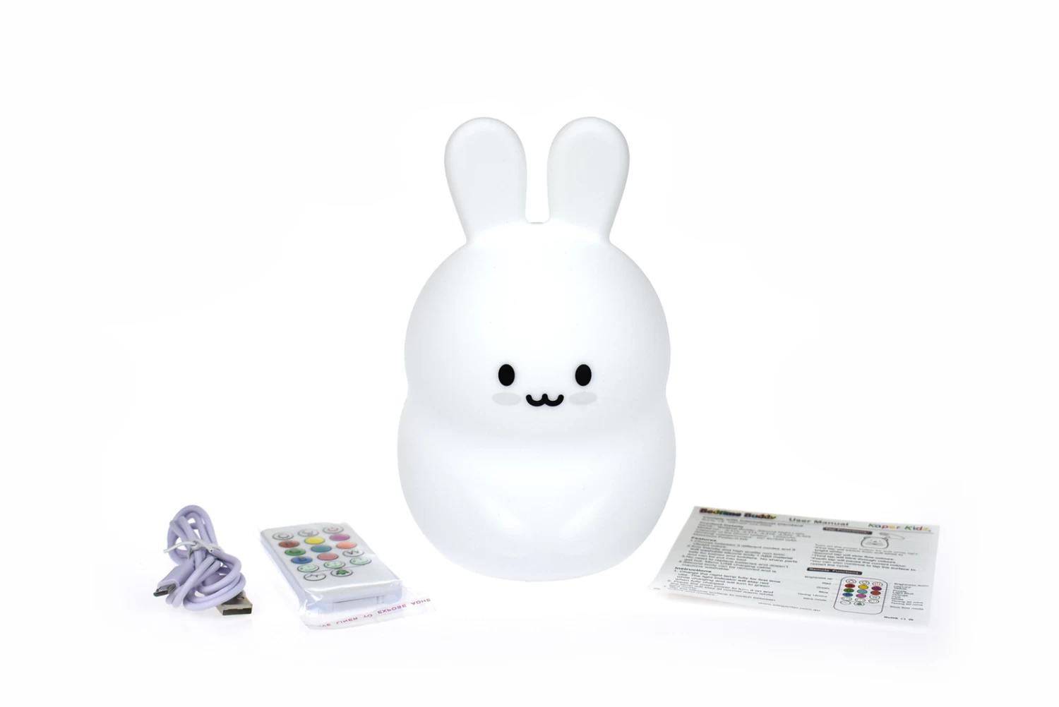 Kaper Kidz Bedtime Bunny Silicone Night Light With Remote & USB Cable 6 Kaper Kidz Bedtime Bunny Silicone Night Light With Remote & USB Cable - Image 6