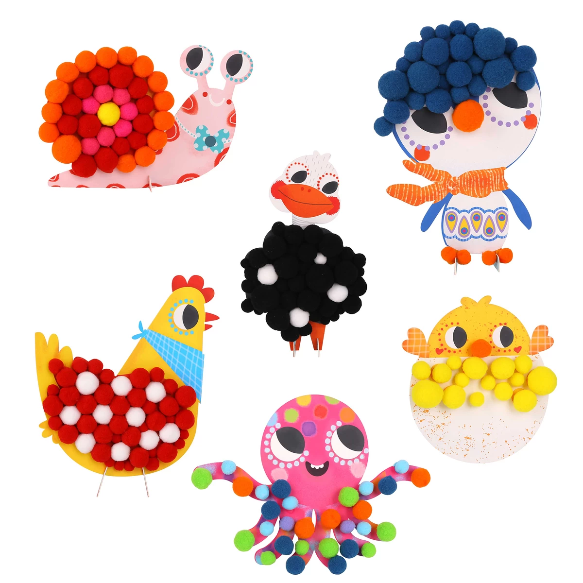 Tookyland Pom-Pom Character Kit Craft Kit 1 Tookyland Pom-Pom Character Kit Craft Kit