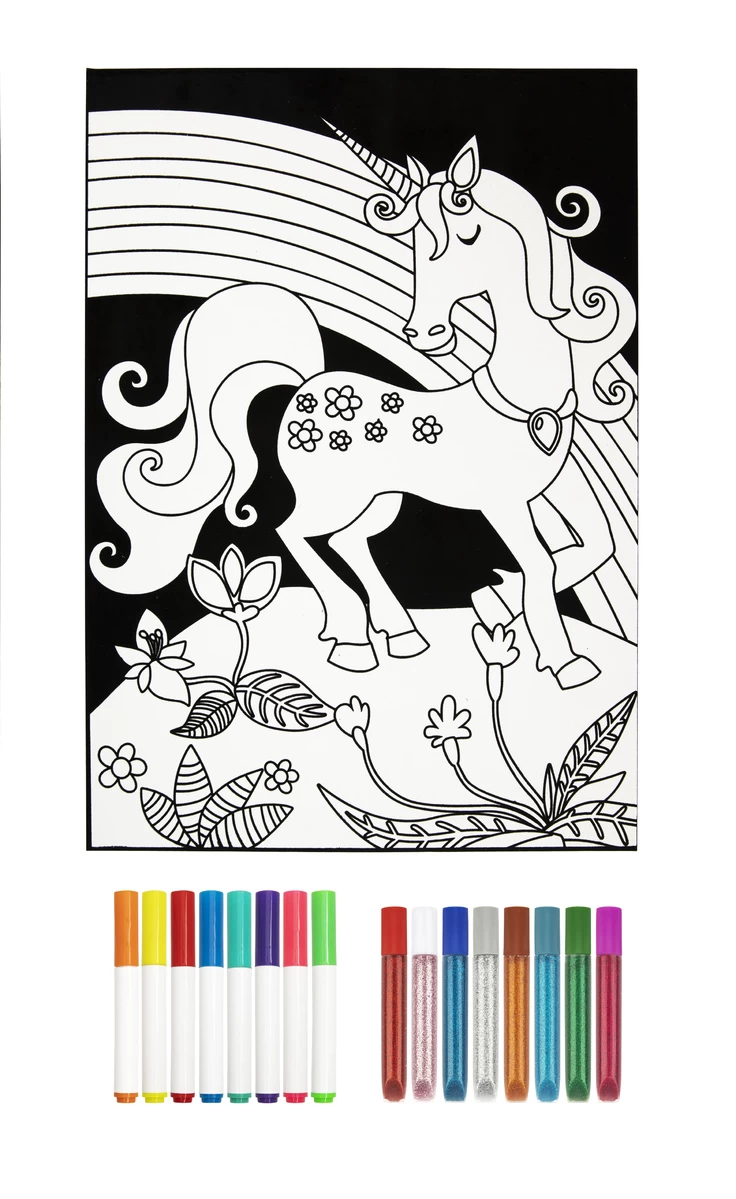 Tookyland Velvet Coloring Kit - Unicorn Craft Kit 2 Tookyland Velvet Coloring Kit - Unicorn Craft Kit - Image 2