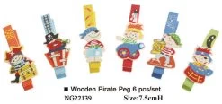 Wooden Pirate Peg 6Pcs Per Set