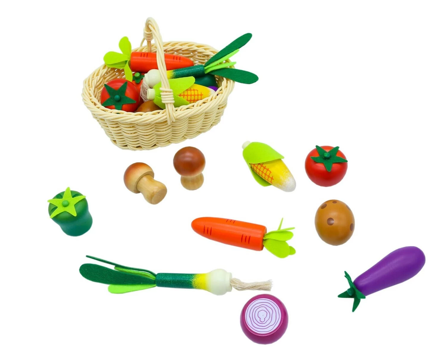 Wooden Vegetable Basket 1 Wooden Vegetable Basket