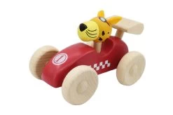 Kaper Kidz Retro Md Racing Car With Cute Leopard Driver Red