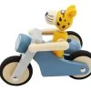 Kaper Kidz Retro Lge Motor Tricycle With Cute Leopard Driver Blue