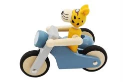 Kaper Kidz Retro Lge Motor Tricycle With Cute Leopard Driver Blue