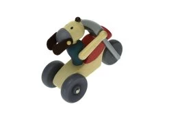 Kaper Kidz Retro Md Motorcycle With Cute Dog Driver Red Bike -KidKraft Store E01 NG23549A 1