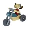Kaper Kidz Retro Md Motorcycle With Cute Dog Driver Blue Bike