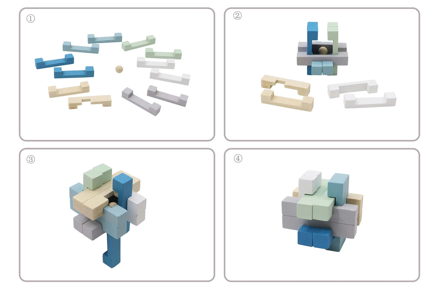 Kaper Kidz Calm & Breezy Wooden Brain Teaser 3D Puzzle 3 Kaper Kidz Calm & Breezy Wooden Brain Teaser 3D Puzzle - Image 3