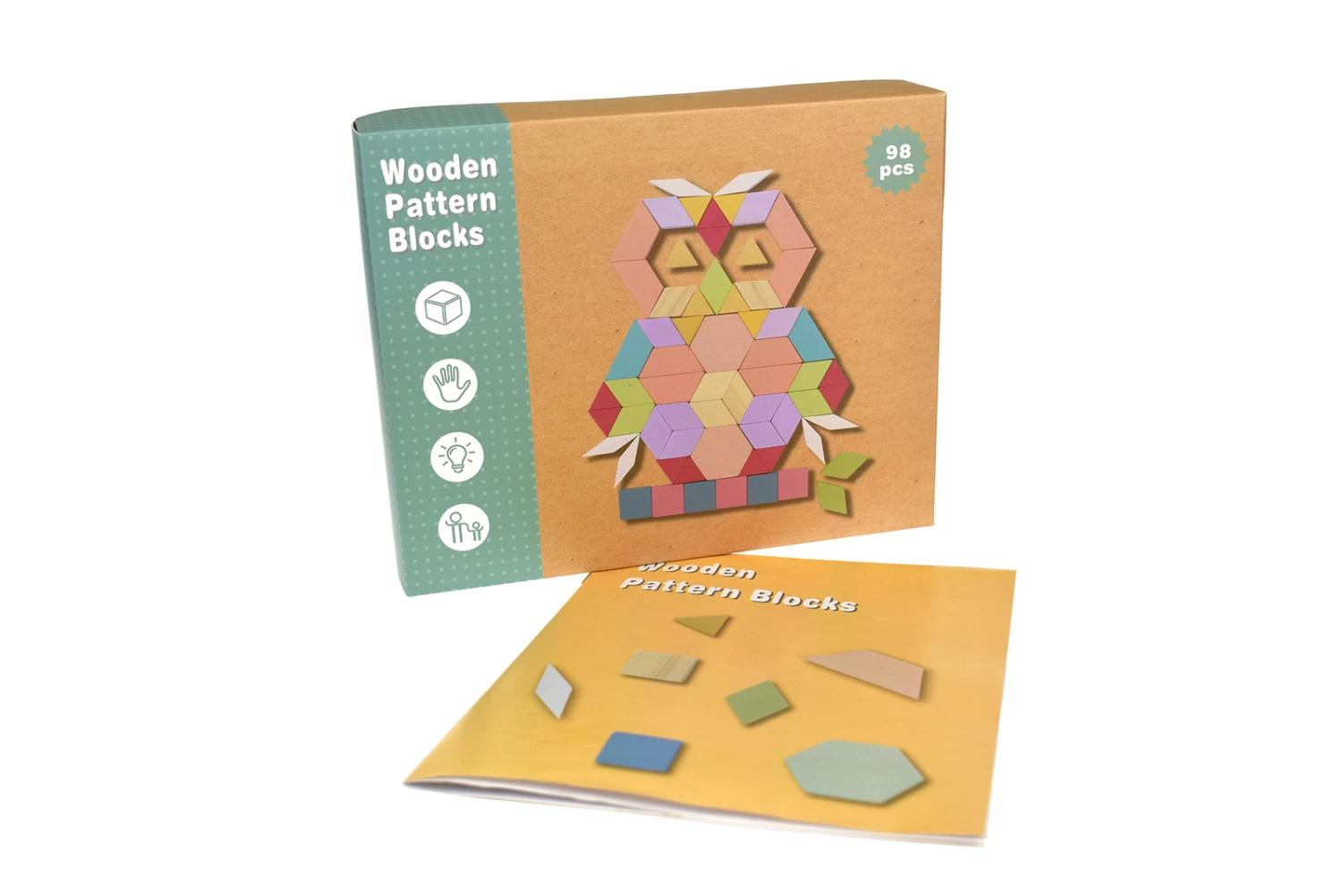 Kaper Kidz Calm & Breezy Wooden Pattern Blocks 5 Kaper Kidz Calm & Breezy Wooden Pattern Blocks - Image 5