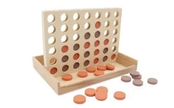 Kaper Kidz Calm & Breezy Wooden 4 In A Row Game Terracotta