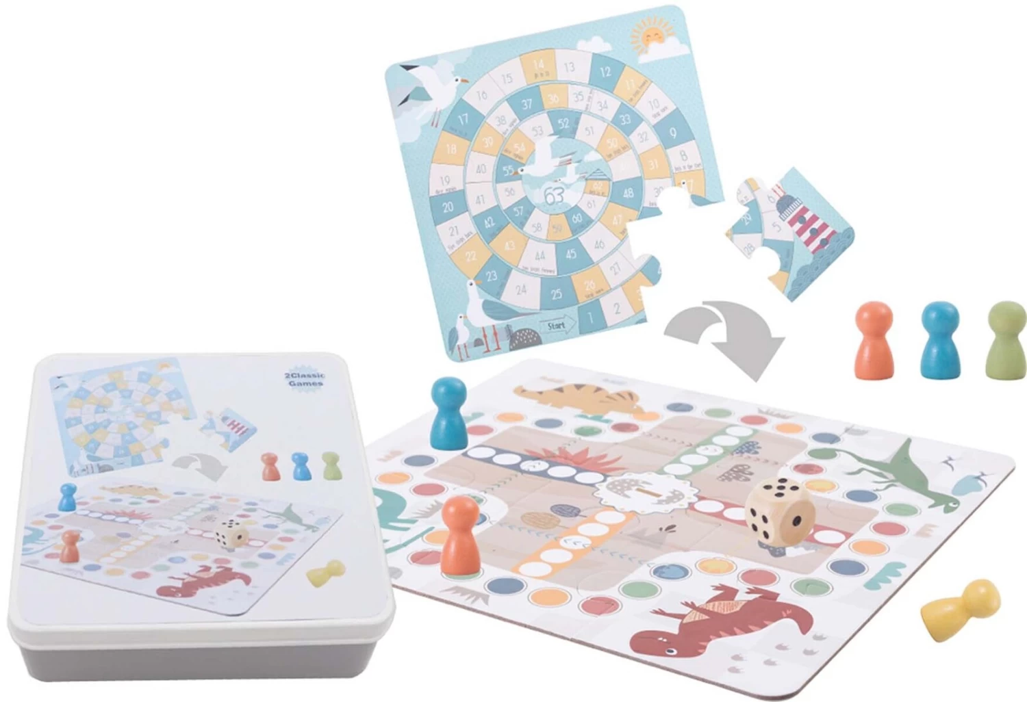 Kaper Kidz 2 In 1 Game In Tin Box Ludo The Game Of Goose 1 Kaper Kidz 2 In 1 Game In Tin Box Ludo The Game Of Goose