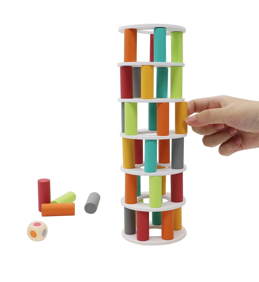 Kaper Kidz Wooden Pisa Tower Balancing Game 1 Kaper Kidz Wooden Pisa Tower Balancing Game