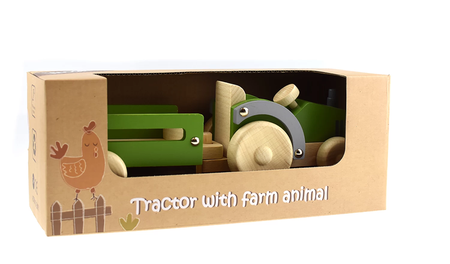 Kaper Kidz Wooden Tractor With Farm Animal 3 Kaper Kidz Wooden Tractor With Farm Animal - Image 3