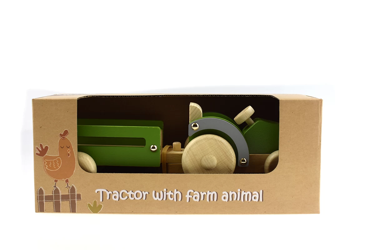 Kaper Kidz Wooden Tractor With Farm Animal 4 Kaper Kidz Wooden Tractor With Farm Animal - Image 4
