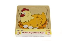 Kaper Kidz Chicken Lifecycle 4 Layers Puzzle -KidKraft Store E01 PM163A 2