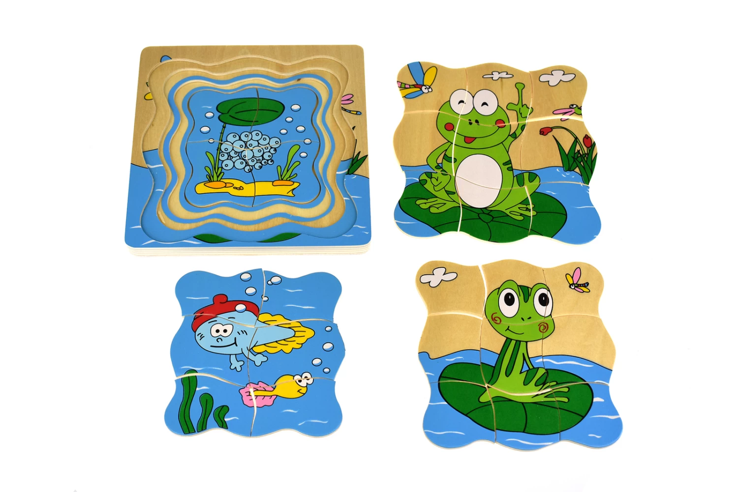 Kaper Kidz Frog Lifecycle 4 Layers Puzzle 2 Kaper Kidz Frog Lifecycle 4 Layers Puzzle - Image 2