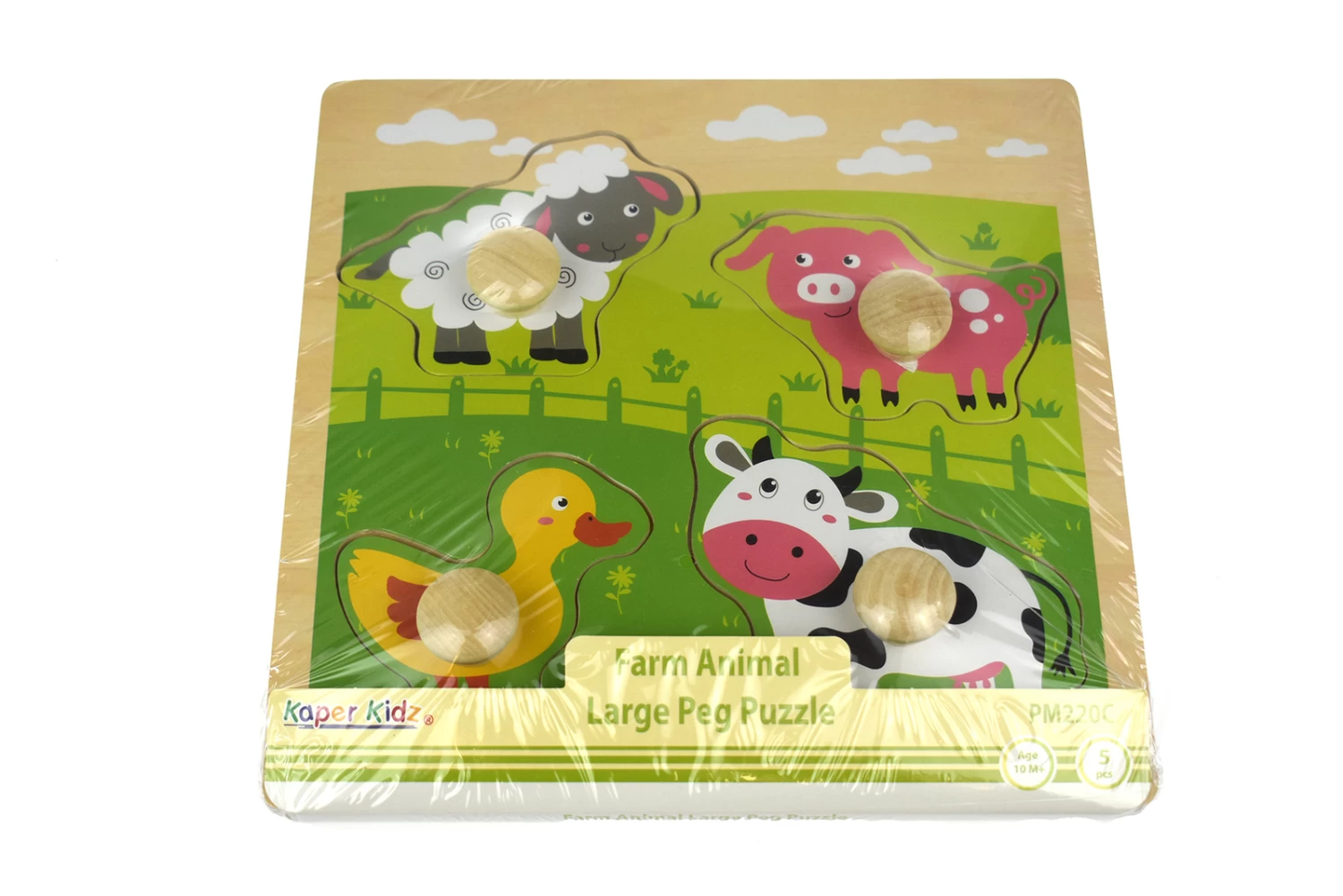 Kaper Kidz Farm Animal Large Peg Puzzle 4 Kaper Kidz Farm Animal Large Peg Puzzle - Image 4