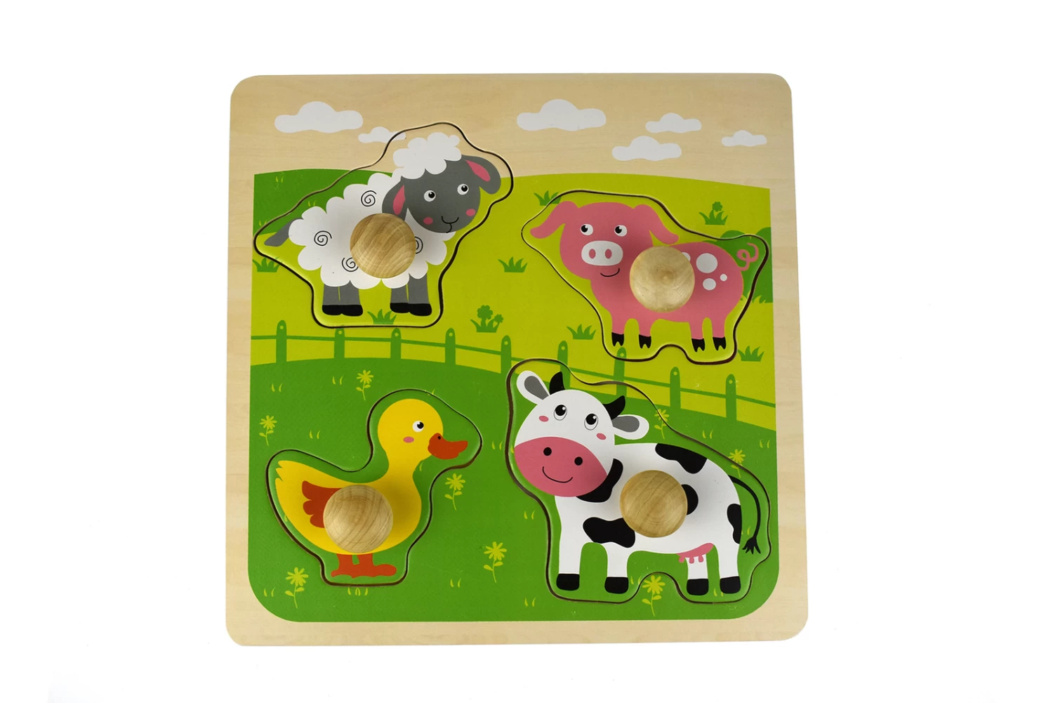 Kaper Kidz Farm Animal Large Peg Puzzle 1 Kaper Kidz Farm Animal Large Peg Puzzle