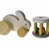 Calm & Breezy Calm & Breezy Wooden Rattle + Rabbit