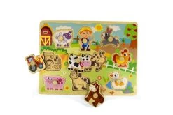 Tooky Toy Farm Peg Puzzle -KidKraft Store E01 TY858 2