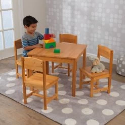 Kidkraft Kidkraft Farmhouse Table & 4 Chairs - Natural