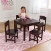 Kidkraft Farmhouse Table & 4 Chairs - Espresso