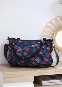 OiOi Tote Nappy Bag - Botanical Navy -KidKraft Store O01 7036