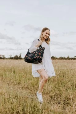 OiOi Tote Nappy Bag - Botanical Navy -KidKraft Store O01 7036 5