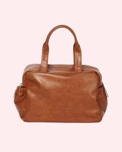 Oioi Nappy Bag Carry All - Tan Faux Leather -KidKraft Store O01 7052 5