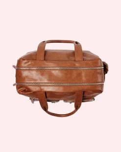 Oioi Nappy Bag Carry All - Tan Faux Leather -KidKraft Store O01 7052 6