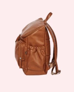 Oioi Nappy Backpack - Tan Faux Leather -KidKraft Store O01 7054 4