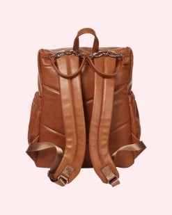 Oioi Nappy Backpack - Tan Faux Leather -KidKraft Store O01 7054 5