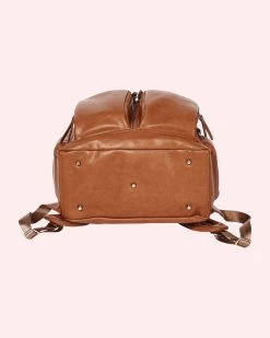 Oioi Nappy Backpack - Tan Faux Leather -KidKraft Store O01 7054 8
