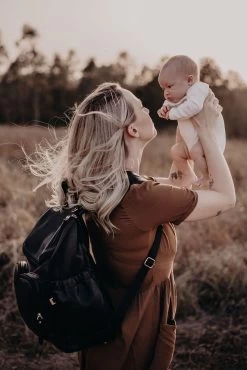 OiOi Faux Leather Nappy Backpack - Black -KidKraft Store O01 7055 6