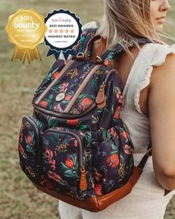 OiOi Nappy Backpack - Floral Botanica -KidKraft Store O01 7056 4